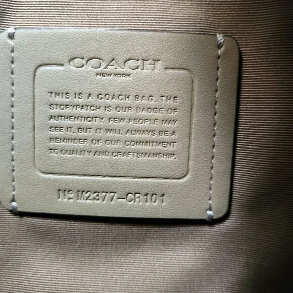 Coach Smith Tote with Checkerboard Print - Off-white & Black - EUC - Picture 10 of 13